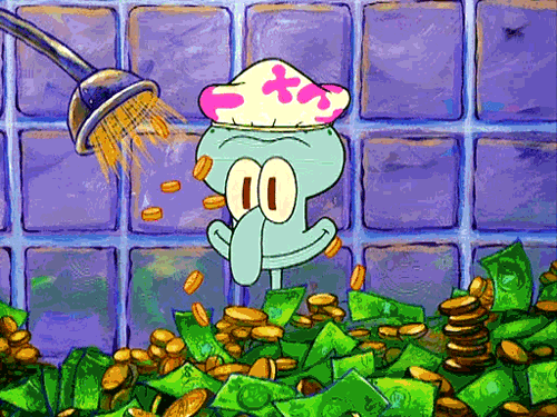Want to be swimming in money just like Squidward? Visit Tim's Fantasy Tips for sports betting advice and all things fantasy football..